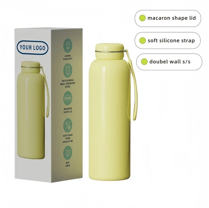 Bottiglia thermos in acciaio inossidabile con coperchio per macarons