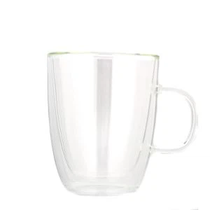 Tazza in vetro pyrex a doppia parete per cappuccino