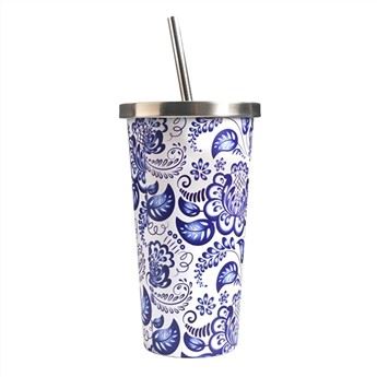 Bicchiere termico a doppia parete in acciaio inossidabile da 16 once / 450 ml,